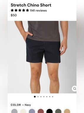 Bear Bottom Stetch Chino Short. XL
